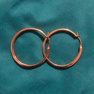 Gold hoops with rhinestones